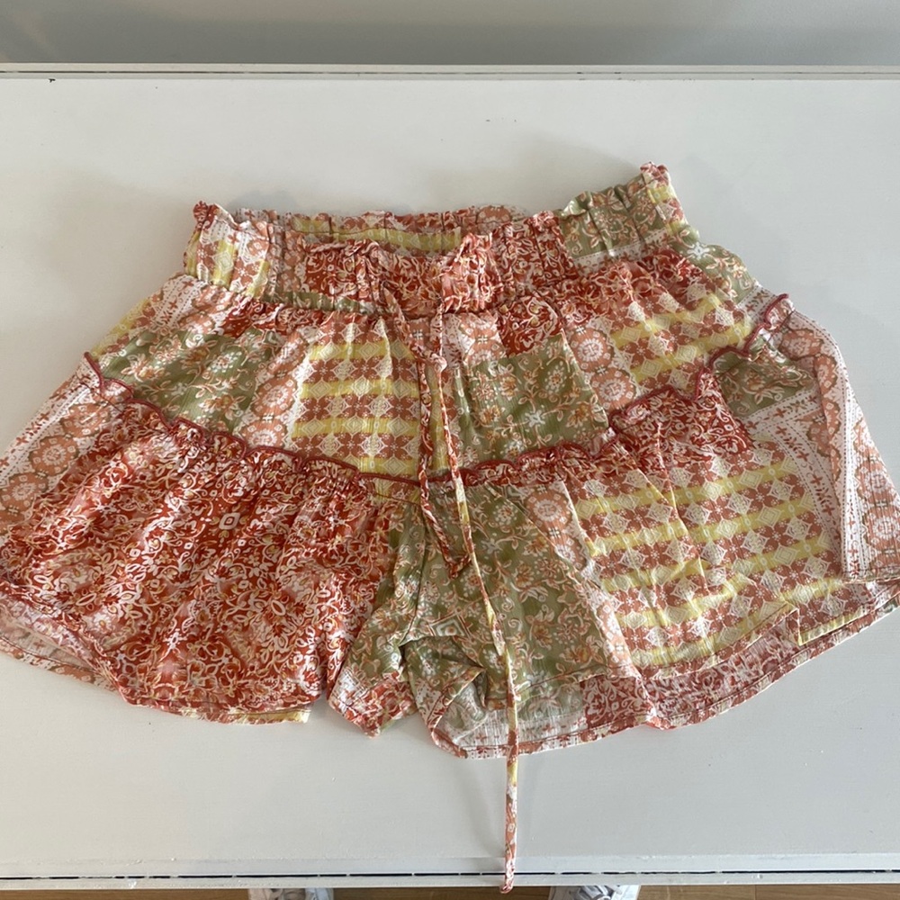 Altar’d State Patchwork Flowy shorts
